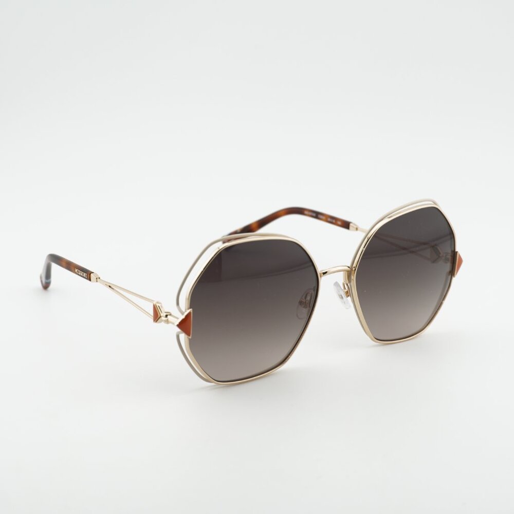 Missoni MIS 0075/S 0Y3R HA Sunglasses Gold/Ivory Geometric Frame, Brown Lenses